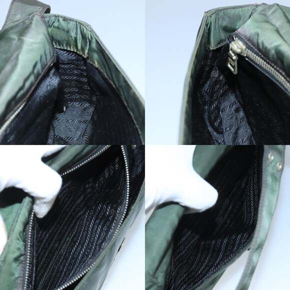 PRADA Shoulder Bag Nylon Green - Picture 12 of 12